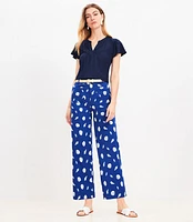 Petite Palmer Wide Leg Crop Pants Shell Print