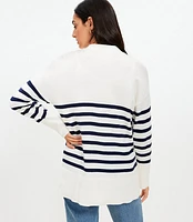 Striped V-Neck Pocket Cardigan