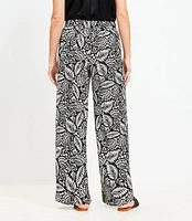 Petite Fluid Pull On Wide Leg Pants Palm