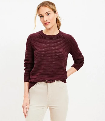 Ottoman Pointelle Sweater