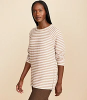 Lou & Grey Striped Side Zip Tunic Sweatshirt