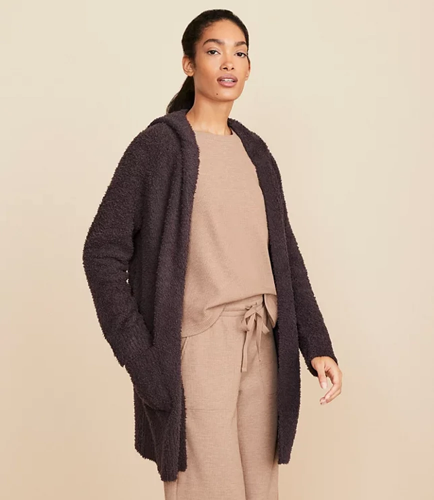 Lou & Grey Cozy Up Hooded Pocket Open Cardigan