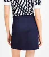 Ponte Wrap Mini Skirt