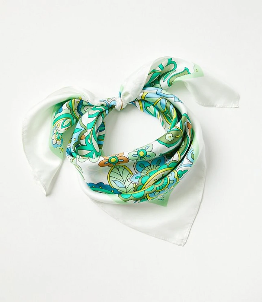 Paisley Square Silk Scarf