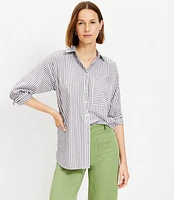 Petite Eyelet Everyday Oversized Pocket Shirt