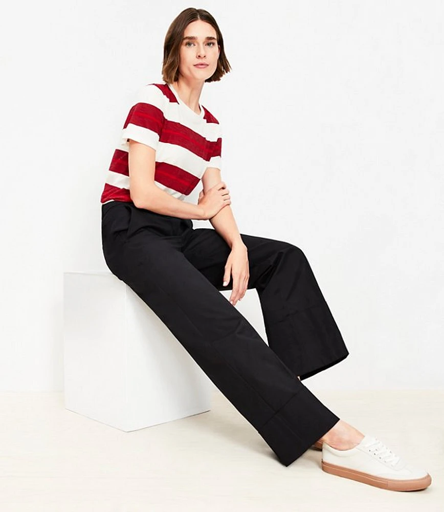 Petite Stovepipe Pants Twill