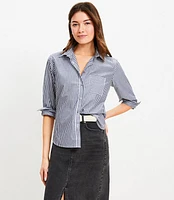 Striped Poplin Everyday Relaxed Pocket Shirt