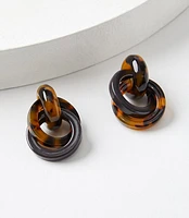 Tortoiseshell Print Link Earrings