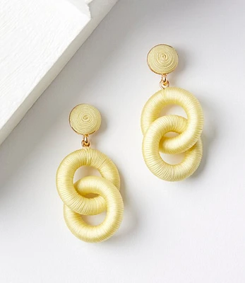 Fabric Link Drop Earrings