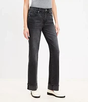 Petite Slouchy Boyfriend Jeans Washed Black Wash