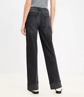 Petite Slouchy Boyfriend Jeans Washed Black Wash