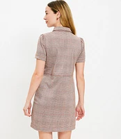 Plaid Mini Shift Pocket Dress