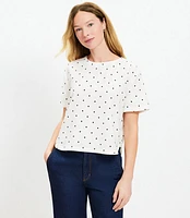 Dotted Clean Short Sleeve Top