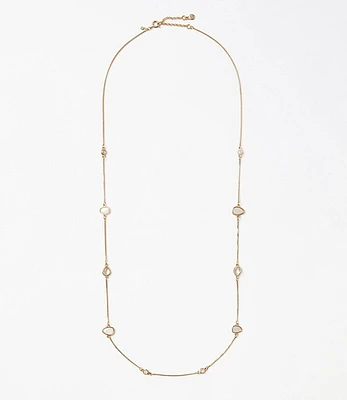 Pearlized Station Necklace