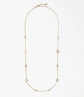 Pearlized Station Necklace