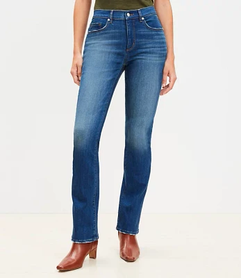 Petite Curvy Mid Rise Boot Jeans Classic Wash