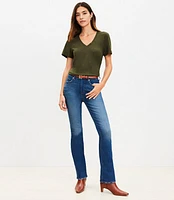 Mid Rise Boot Jeans Classic Wash