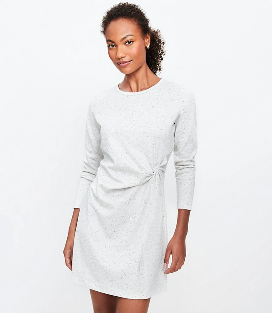 Petite Flecked Twist Mini Dress