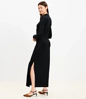 Petite Mock Neck Midi Dress