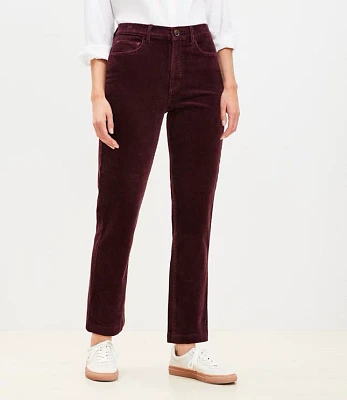 Petite Curvy Straight Corduroy Pants