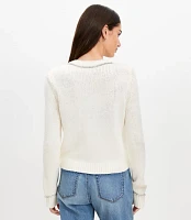 Sparkle Trim Sweater Jacket