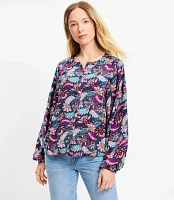 Paisley Blouson Sleeve Blouse