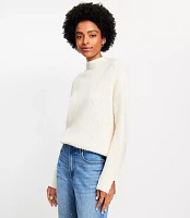 Ribbed Mock Neck Sweater