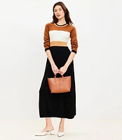 Petite Colorblock Midi Sweater Dress