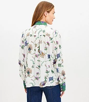 Petite Pheasant Crepe Pocket Shirt