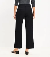 Petite Straight Cropped Cuff Pant Twill