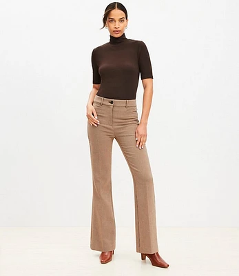 Petite Sutton Flare Pants Puppytooth Doubleface