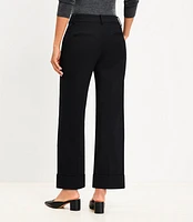 Curvy Straight Cropped Cuff Pant Twill