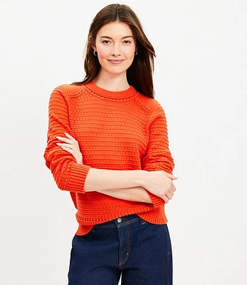 Petite Ottoman Pointelle Sweater