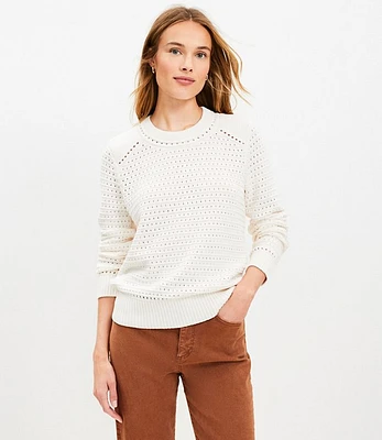 Petite Ottoman Pointelle Sweater