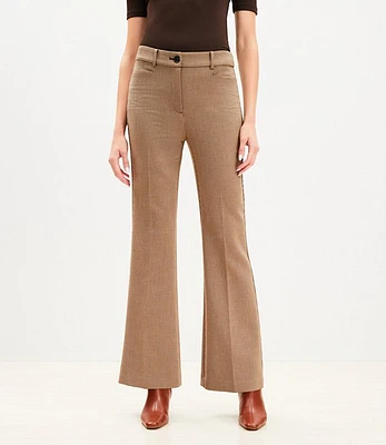 Petite Curvy Sutton Flare Pants Puppytooth Doubleface