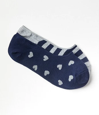 Heart & Stripe No Show Sock Set