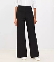 Petite Heathered Ponte Wide Leg Pants