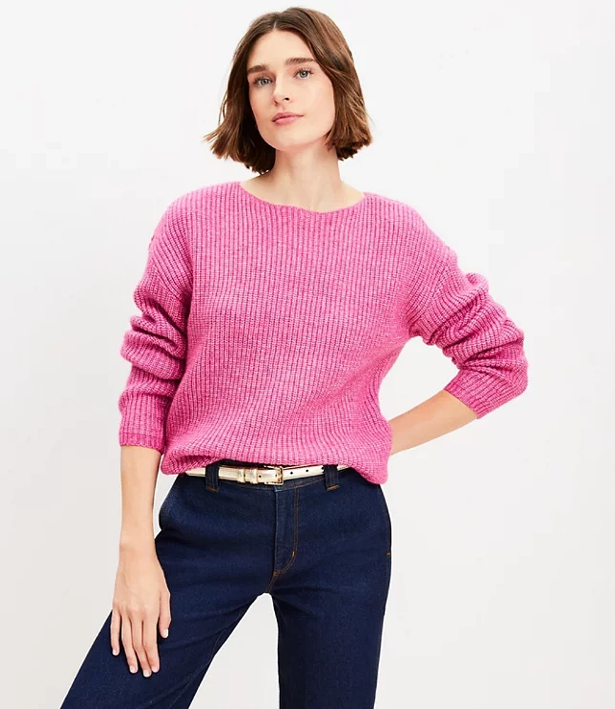 Ribbed Boatneck Sweater