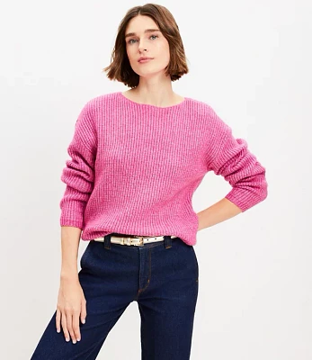 Ribbed Boatneck Sweater