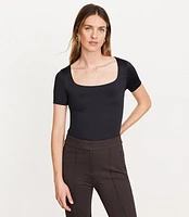 LOFT Versa 360 Knit Square Neck Tee