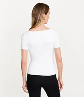 LOFT Versa 360 Knit Square Neck Tee