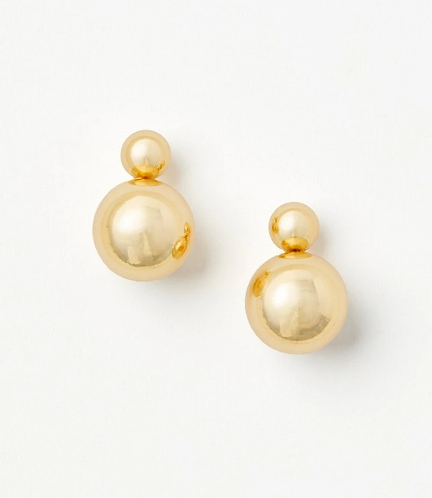 Double Ball Drop Earrings