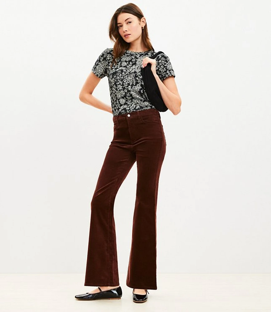 Slim Flare Pants Corduroy