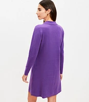 Petite Pocket Mini Sweater Shirtdress