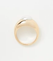 Pearlized Cast Dome Ring