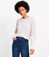 Marled Fluffy Cable Sweater