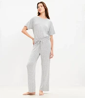 Marled Wide Leg Pajama Set