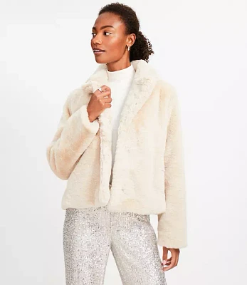 Petite Modern Faux Fur Jacket