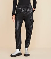 Lou & Grey Faux Leather Cargo Joggers