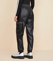 Lou & Grey Faux Leather Cargo Joggers